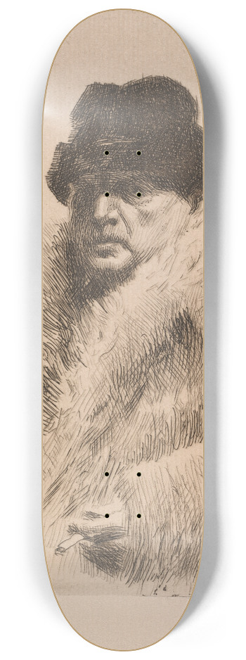 Anders Zorn - Self-Portrait 8.25 inch art skate deck