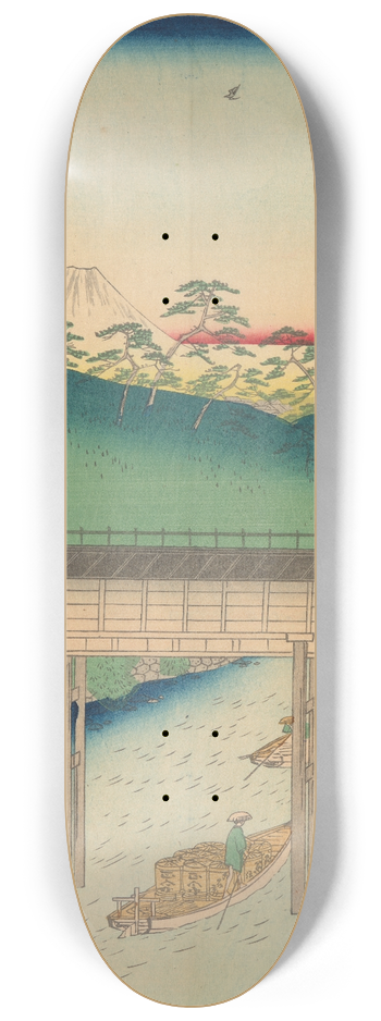 And Hiroshige - Ochanomizu Bridge 8.25 inch art skate deck