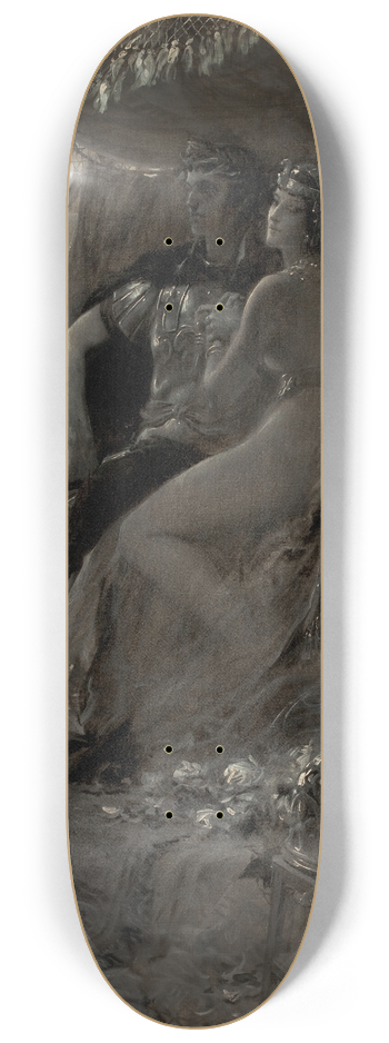 Andr Castaigne - Antony and Cleopatra 8.25 inch art skate deck