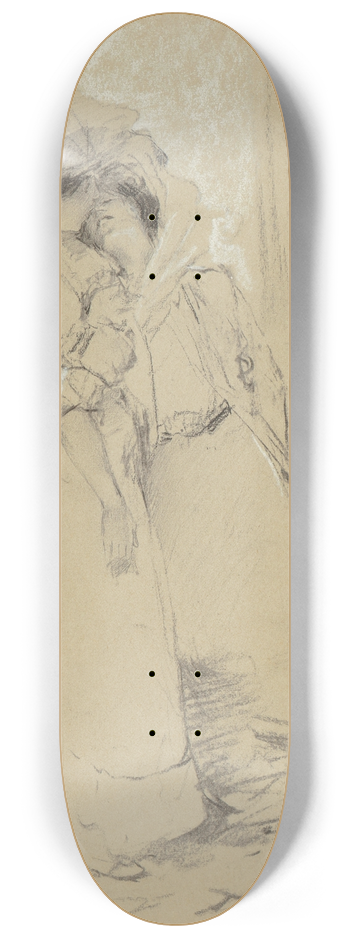 Andr Castaigne - Fainting Spell 8.25 inch art skate deck