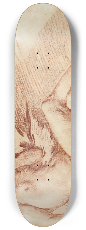 Franois Boucher - A reclining female nude 8.25 inch art skate deck