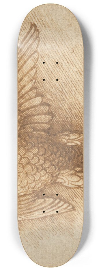 Andrea Mantegna - A Bird Perched on a Branch with Fruit 8.25 inch art skate deck