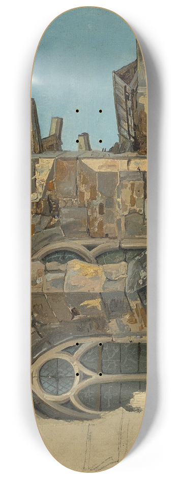 Andreas Achenbach - Der Altenberger Dom (Studie) 8.25 inch art skate deck