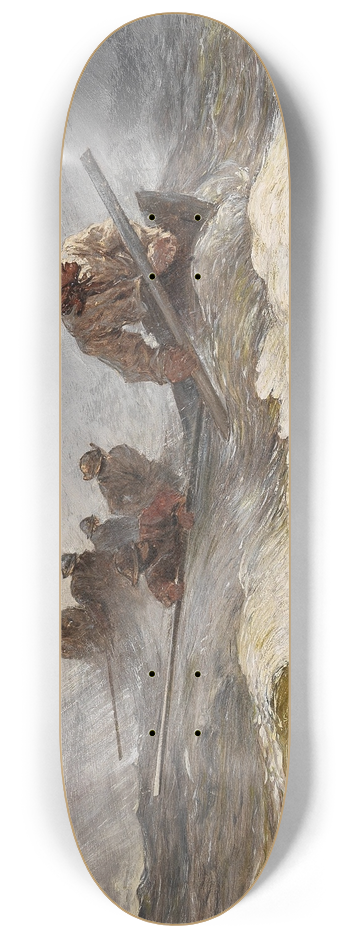 Andreas Achenbach - Rescue at Sea 8.25 inch art skate deck
