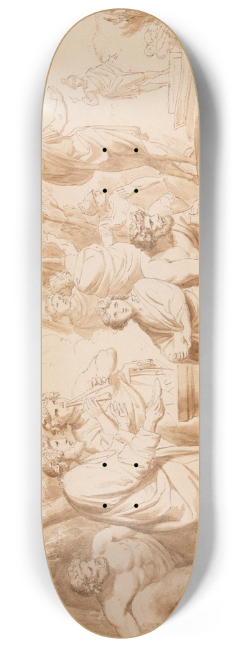 Andries Cornelis Lens - Classical Scene 8.25 inch art skate deck