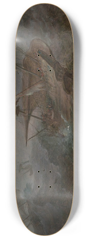 Andries van Eertvelt - A Dutch merchant in rough seas off a headland 8.25 inch art skate deck