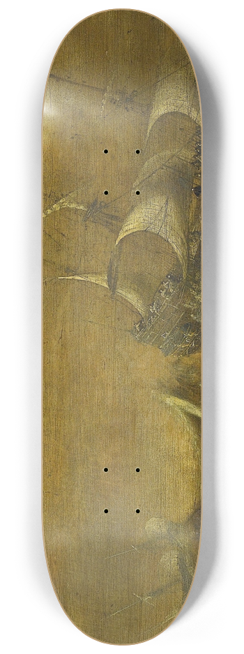 Andries van Eertvelt - Ships in a Storm 8.25 inch art skate deck
