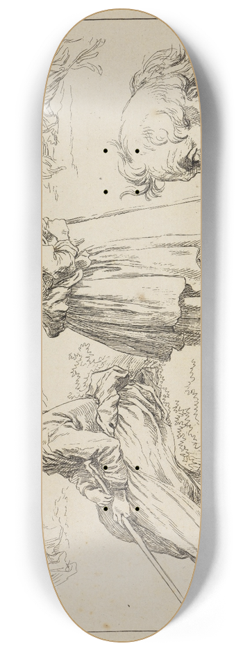 Franois Boucher - Figure studies 8.25 inch art skate deck