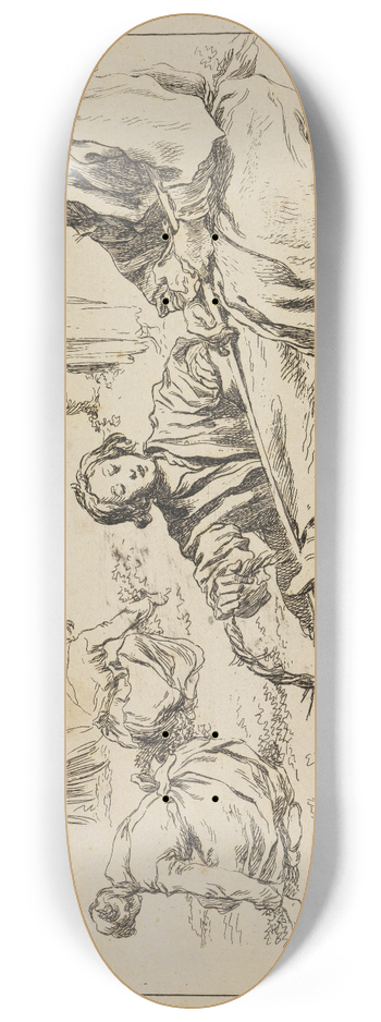 Franois Boucher - Figure studies 8.25 inch art skate deck