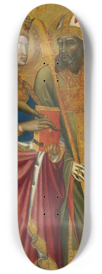 Angelo Puccinelli - Saint Catherine And A Bishop Saint 8.25 inch art skate deck
