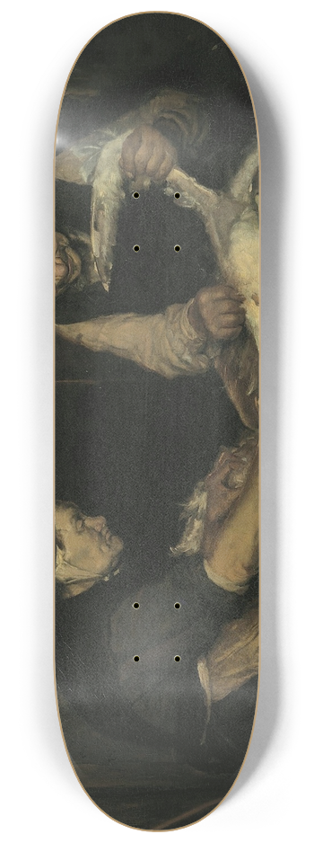 Anna Ancher - Old couple plucking gulls. Lars Gaihede and old Lene 8.25 inch art skate deck