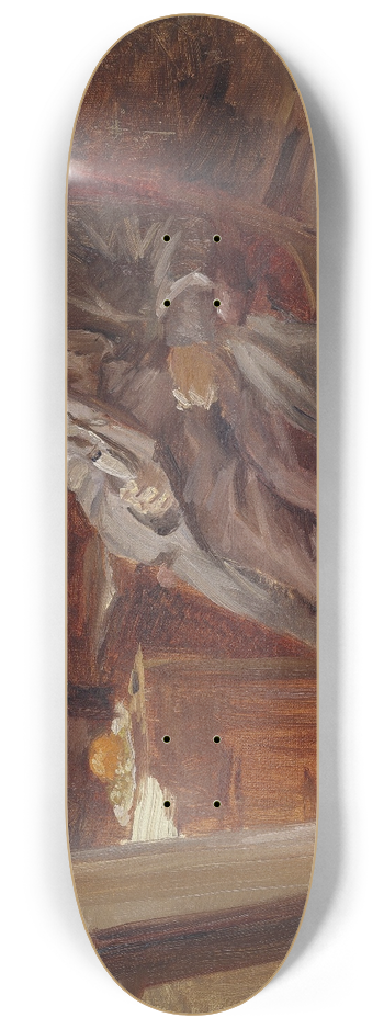 Anna Ancher - The Painter Vilhelm Kyhn Smoking his Pipe 8.25 inch art skate deck