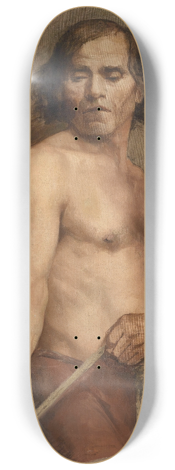 Anna Biliska-Bohdanowicz - A Male Nude Standing 8.25 inch art skate deck