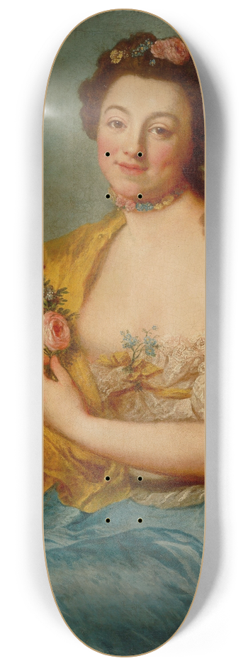 Anna Dorothea Therbusch - Self portrait as flora 8.25 inch art skate deck
