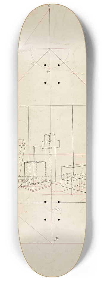 Anna Lejmann - Geometrisk komposition 8.25 inch art skate deck