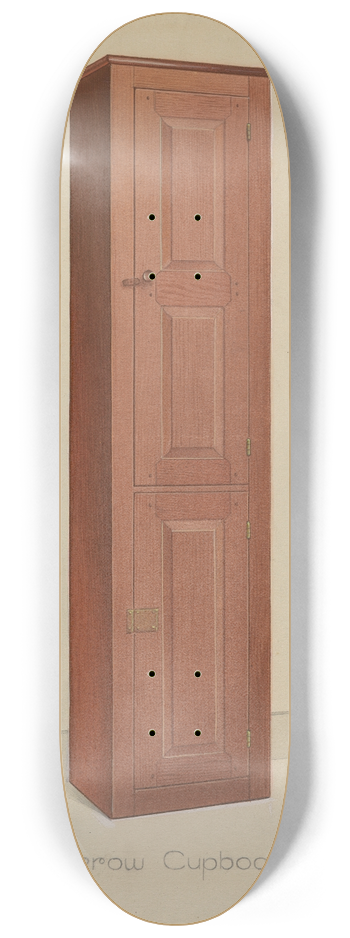 Anne Ger - Shaker Tall Tin Cupboard 8.25 inch art skate deck