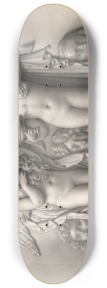 Anne Louis Girodet-Trioson - Comedy and Tragedy 8.25 inch art skate deck