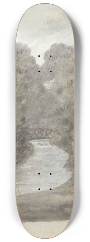 Anne Rushout - Thornery Pool, Sezincote 8.25 inch art skate deck