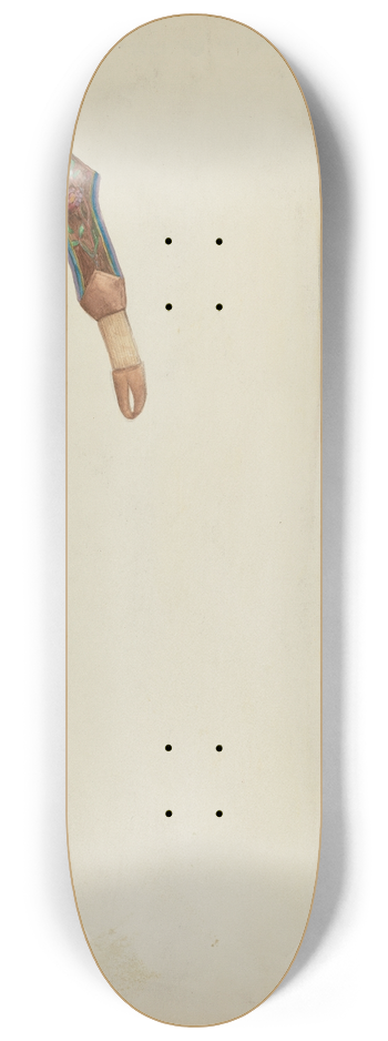 Ann Gene Buckley - Silk Embroidered Suspenders 8.25 inch art skate deck