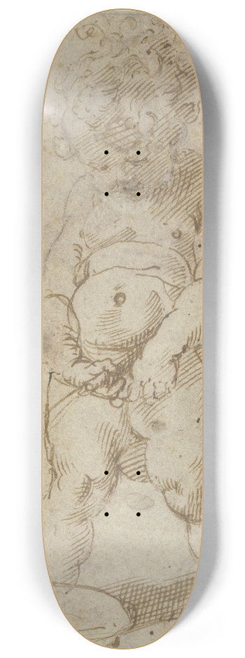 Annibale Carracci - Pissing boy 8.25 inch art skate deck
