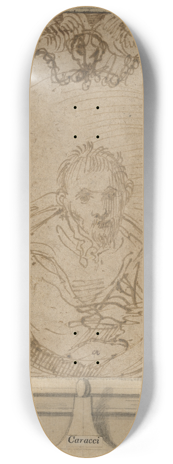 Annibale Carracci - Self-Portrait 8.25 inch art skate deck