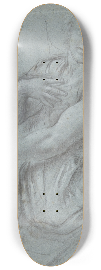 Annibale Carracci - Study for an Angel 8.25 inch art skate deck