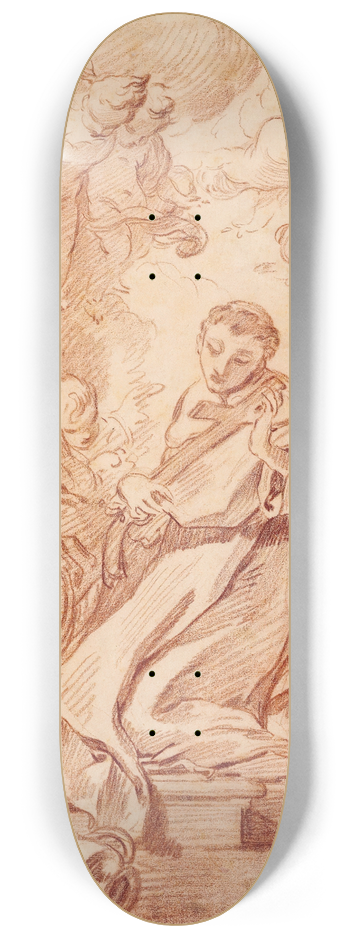 Franois Boucher - The miracle of Saint Louis Beltram 8.25 inch art skate deck