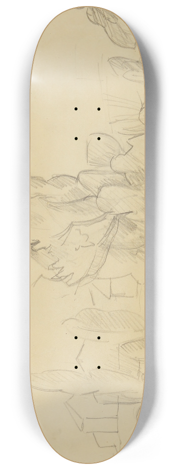 Anny Dollschein - Baumlandschaft mit Husern 8.25 inch art skate deck