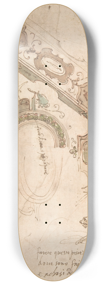 Antenore Ridolfi - Quarter Plan for a Coved Ceiling 8.25 inch art skate deck