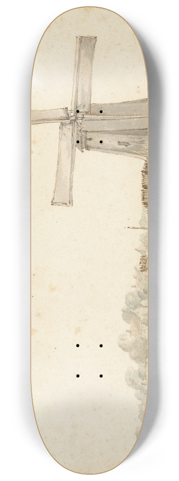 Anthonie van Borssom - De windmolen aan het water 8.25 inch art skate deck