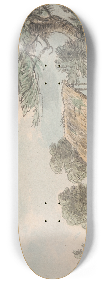 Anthony Devis - Landscape near Watford, Herfordshire 8.25 inch art skate deck