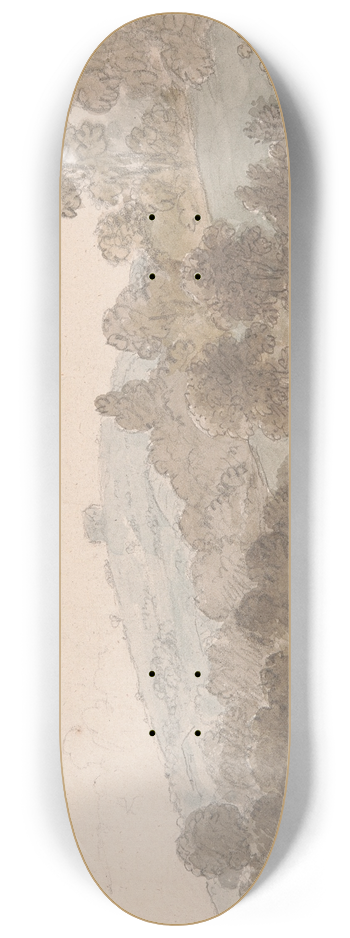 Anthony Devis - Landscape with stream in foreground 8.25 inch art skate deck