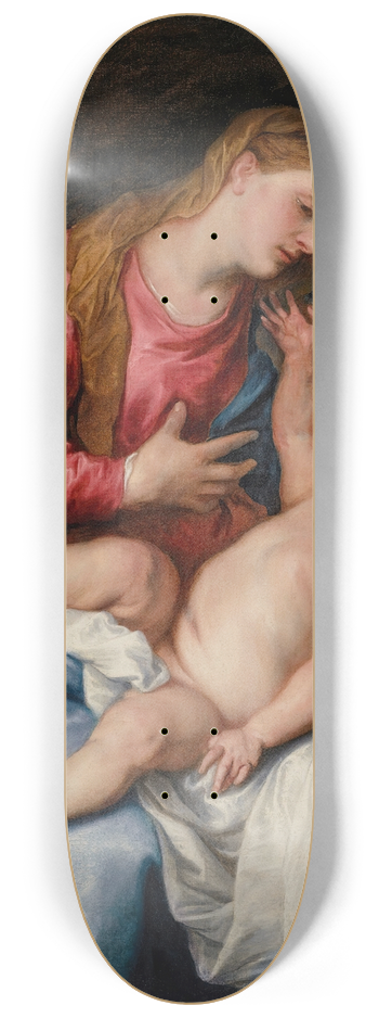 Anthony van Dyck - The Virgin and Child 8.25 inch art skate deck
