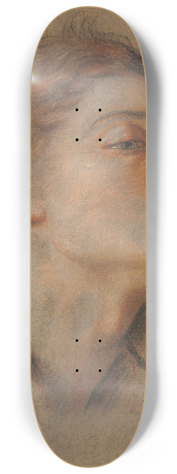 Antoine Coypel - Head of a Young Man 8.25 inch art skate deck