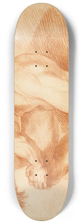 Antoine Dumont - Kneeling Academic Male Nude 8.25 inch art skate deck