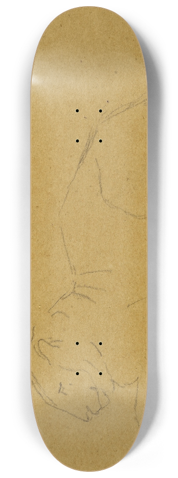 Antoine-Louis Barye - Tigre de profil couch  gauche 8.25 inch art skate deck