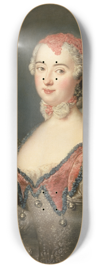 Antoine Pesne - Charlotta Fredrika Sparre 8.25 inch art skate deck