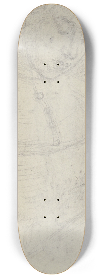 Anton Burger - Mdchen mit gesenktem Blick nach rechts 8.25 inch art skate deck