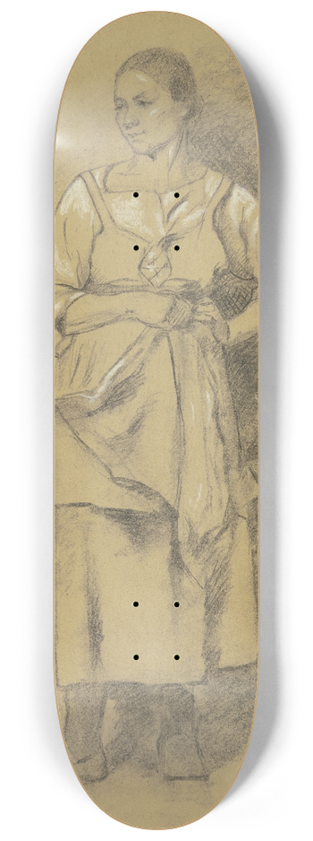 Anton Burger - Standing woman 8.25 inch art skate deck