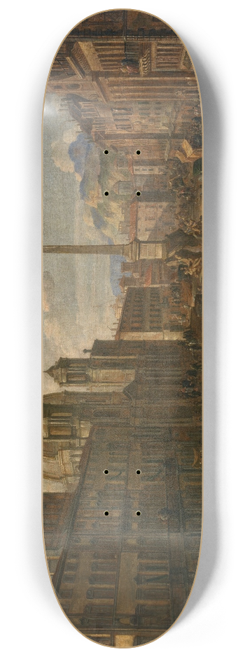 Anton Goubau - Piazza Navona in Rome 8.25 inch art skate deck