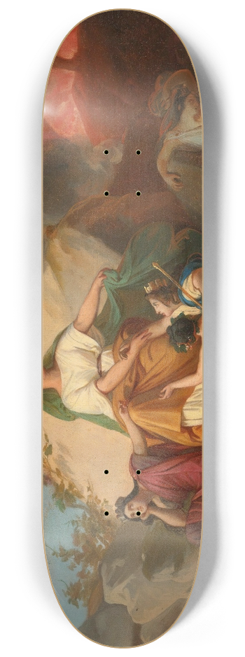 Franois-Edouard Picot - Cybele Opposing Vesuvius To Protect The Cities Of Stabia, Herculaneum, Pompeii And Resina 8.25 inch art skate deck