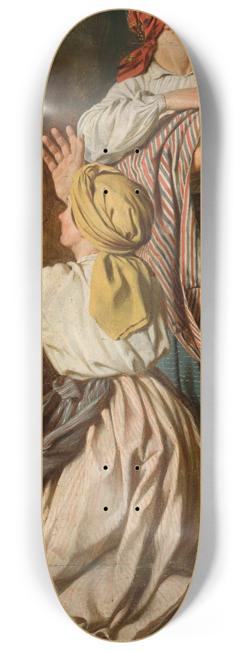 Antoni Murzynowski - Women fleeing from the fire 8.25 inch art skate deck