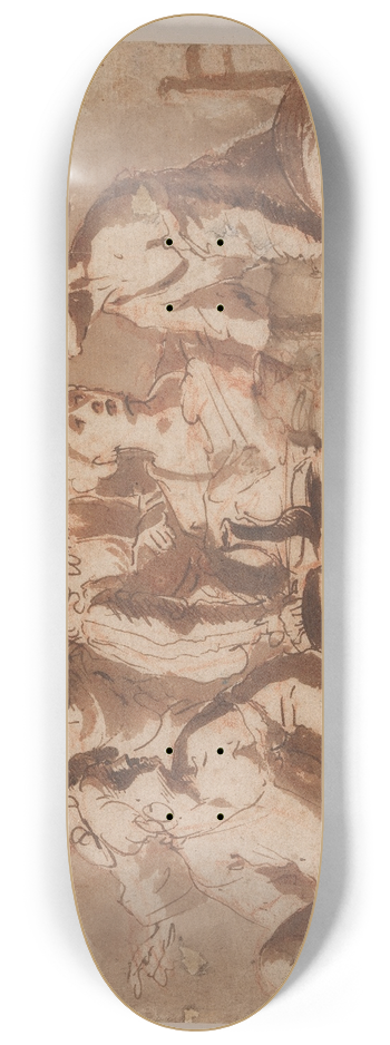 Antonio Carneo - Musikere samlet omkring et bord 8.25 inch art skate deck