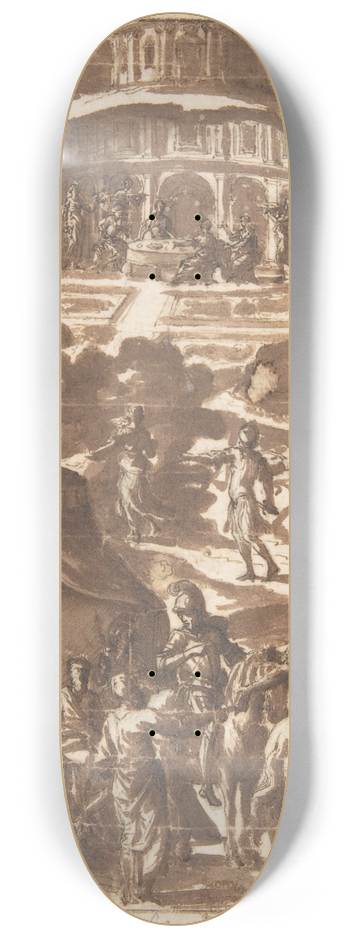 Antonio Gandini - Alexander in His Tent 8.25 inch art skate deck