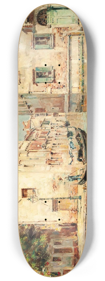 Antonio Mara de Reyna Manescau - A gondolier on a Venetian backwater 8.25 inch art skate deck