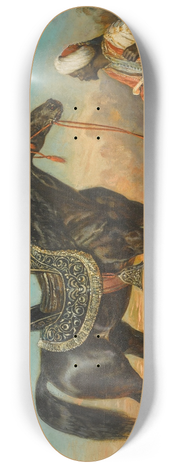 Franois-Gabriel-Guillaume Lpaulle - An Arabian Stallion and his Groom, Egypt 8.25 inch art skate deck
