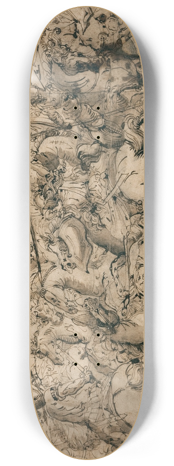 Antonio Tempesta - Battle scene 8.25 inch art skate deck