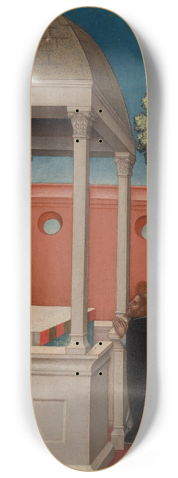 Antonio Vivarini - Saint Peter Martyr at prayer 8.25 inch art skate deck
