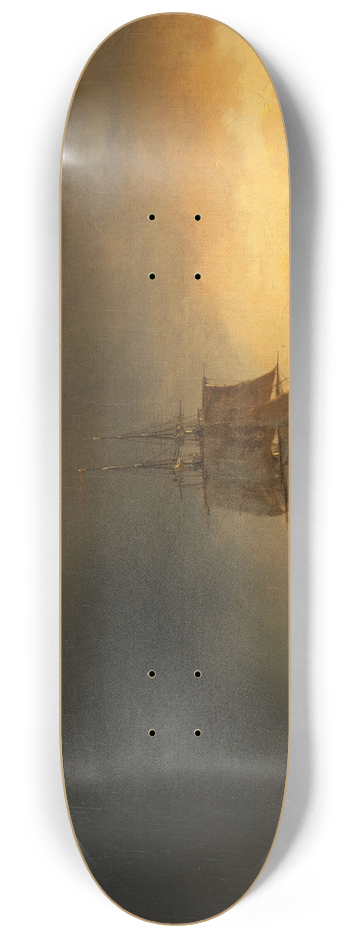 Anton Melbye - Groer Segler auf hoher See 8.25 inch art skate deck