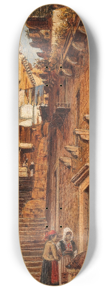Anton Perko - Strasse in Ragusa 8.25 inch art skate deck